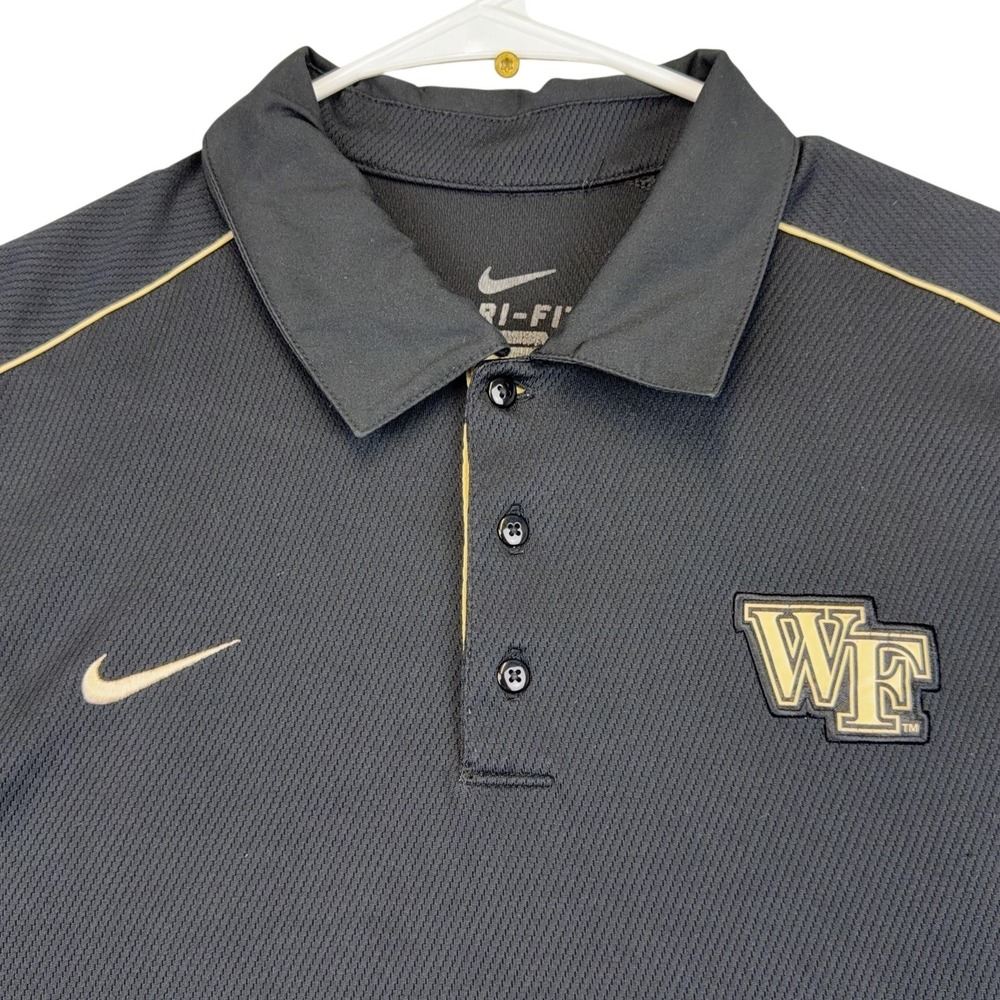 Wake Forest Demon Deacons Polo Shirt Mens XL Gray NCAA College Nike Dri Fit